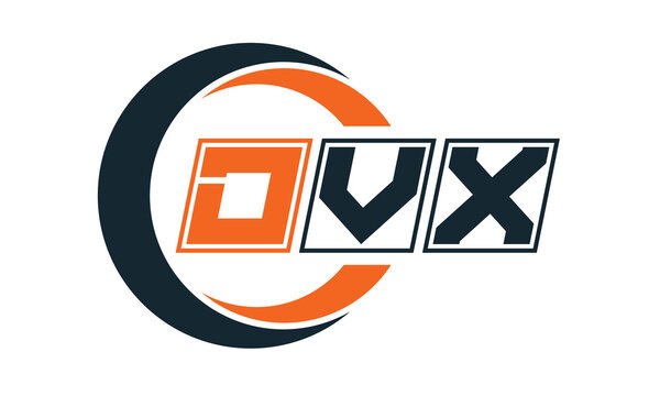 DVX three-letter circle logo design. custom font logo vector template | abstract logo | word mark logo | letter mark logo | business logo | minimalist logo | font logo |