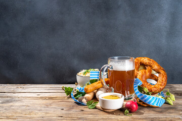 Oktoberfest holiday greeting card, menu, invitation background, Traditional Oktoberfest festival...