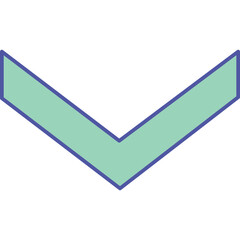 Arrow Down Isolated Vector icon which can easily modify or edit

