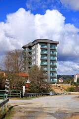 construction of a residential apartment complex in avsallar near alanya in turkey