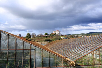 view to traditional agricultural areas near avsallar, anlanya, turkey