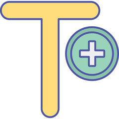 text add Isolated Vector icon which can easily modify or edit

