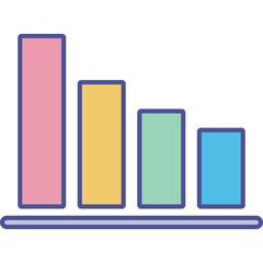 Bar Graph Isolated Vector icon which can easily modify or edit

