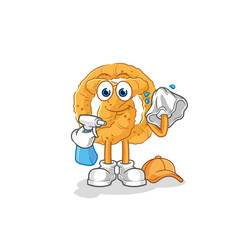 pretzel cleaner vector. cartoon character