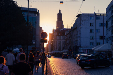Wrocławki zachód słońca - obrazy, fototapety, plakaty