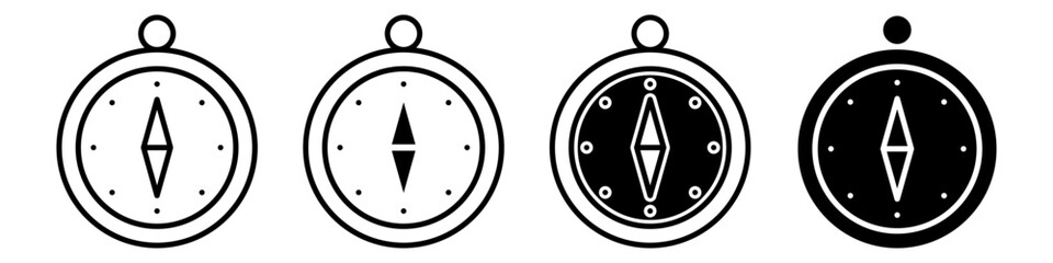 Compass icon vector set  adventure illustration sign collection. Hike symbol or logo.