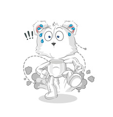 polar bear running illustration. character vector
