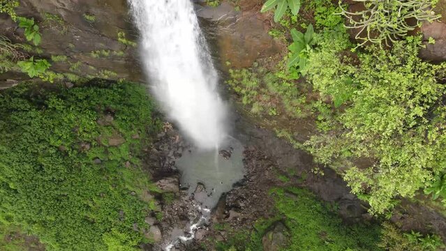 waterfall from the top view