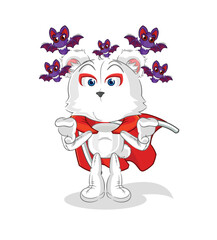 polar bear Dracula illustration. character vector