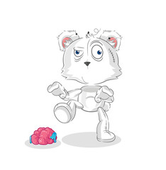 polar bear zombie character.mascot vector