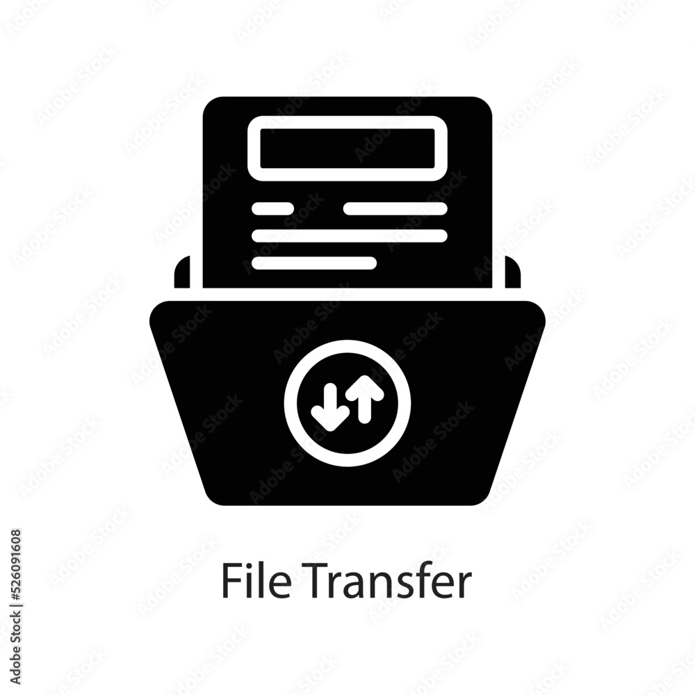 Poster file transfer vector solid icon design illustration on white background. eps 10 file