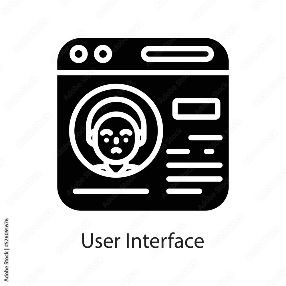 Poster user interface vector solid icon design illustration on white background. eps 10 file