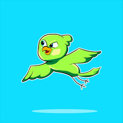 Premium vector l image of flying bird with amazing design logo mascot royalty free
