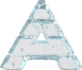 Ice symbol made of horizontal blocks. letter a