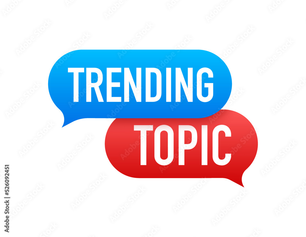 Poster trending topic icon badge. ready for use in web or print design. banner design. trend vector illustr