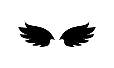black bird wings logo vector