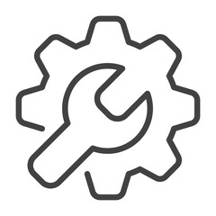 Service tools Thin Line Icon. Outline Icon. Editable Stroke.