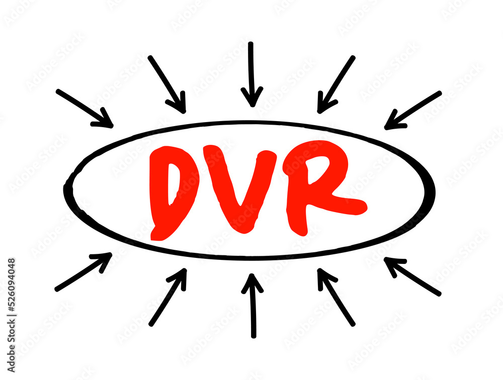 Poster dvr - digital video recorder is an electronic device that records video in a digital format to a dis
