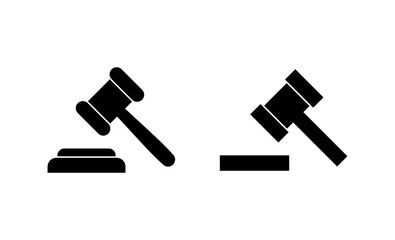 Gavel icon vector. judge gavel sign and symbol. law icon. auction hammer