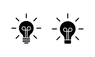 Lamp icon vector. Light bulb sign and symbol. idea symbol.