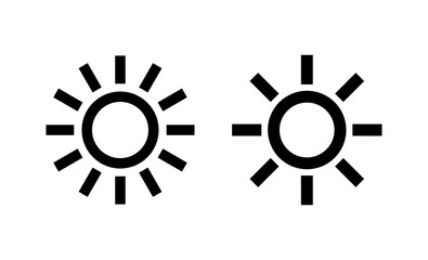 Sun icon vector. Brightness sign and symbol