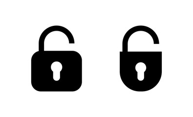 Unlock icon vector. Unlock sign and symbol. unlocked padlock icon