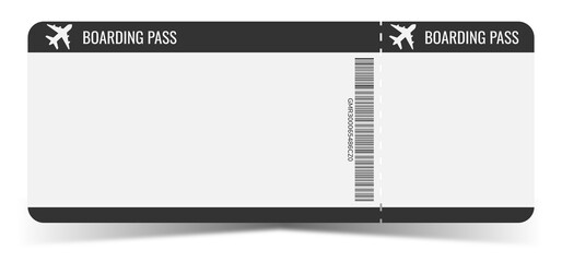 Boarding pass blank ticket template. Concert ticket, lottery coupons. Vector coupon	 - obrazy, fototapety, plakaty