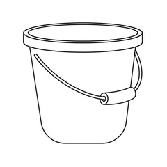 Bucket line icon vector symbol sign