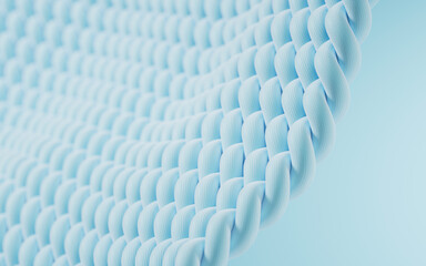 Wave cloth with microscopic detail, 3d rendering.
