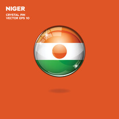 Niger Flag 3D Buttons