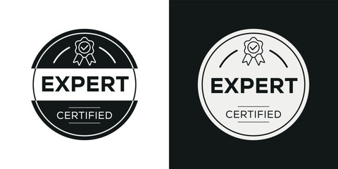 Fototapeta na wymiar Creative (Expert) Certified badge, vector illustration.