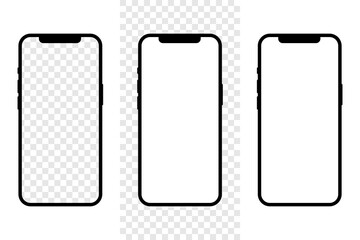 Mock up smartphone isolated on background