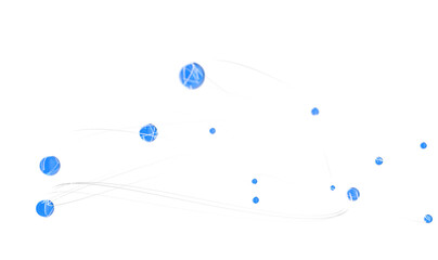 sphere network structure - abstract design connection design