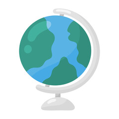 Earth globe model icon.