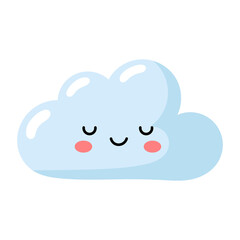 Cute cloud cartoon icon.