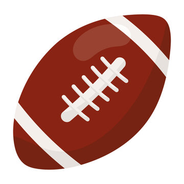 brown football with white stripes clip art preview