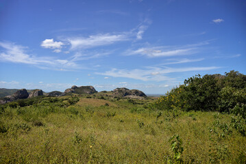 Obraz premium landscape with blue sky and clouds, natural landscapes, brazilian natural landscapes