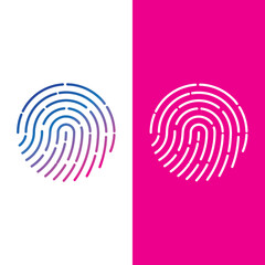 Fingerprint logo vector illustration