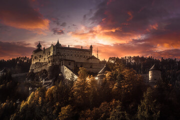 Obraz premium Castle in the sunset