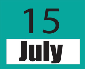 Calendar jul vector illustration image clipart