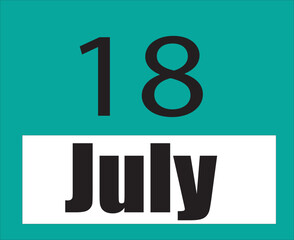 Calendar jul vector illustration image clipart