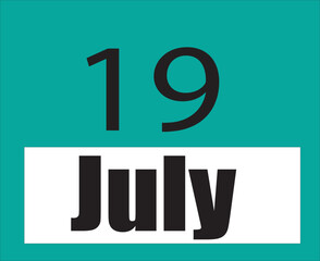 Calendar jul vector illustration image clipart