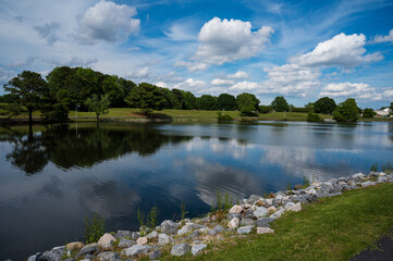landscape reflected with lake