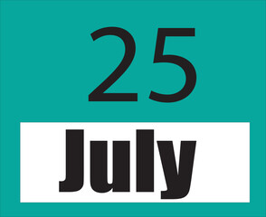 Calendar jul vector illustration image clipart