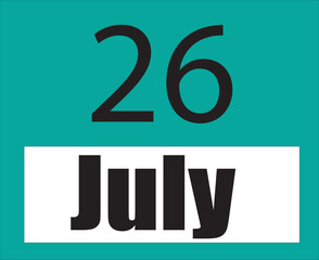 Calendar jul vector illustration image clipart