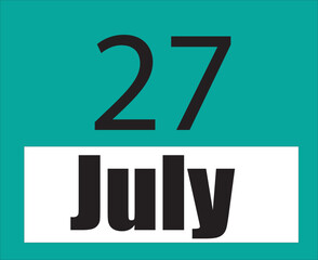 Calendar jul vector illustration image clipart