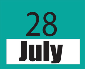 Calendar jul vector illustration image clipart