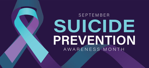 National suicide prevention month, September. Banner, Holiday, poster, card  - obrazy, fototapety, plakaty