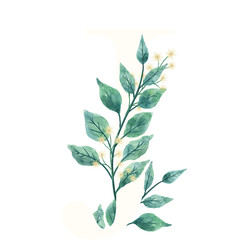 White Letter J PNG with floral arrangement with transparent background