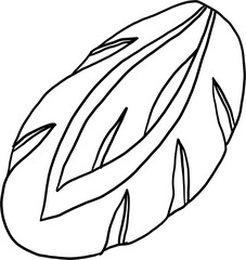 doodle freehand sketch drawing of bread. 
